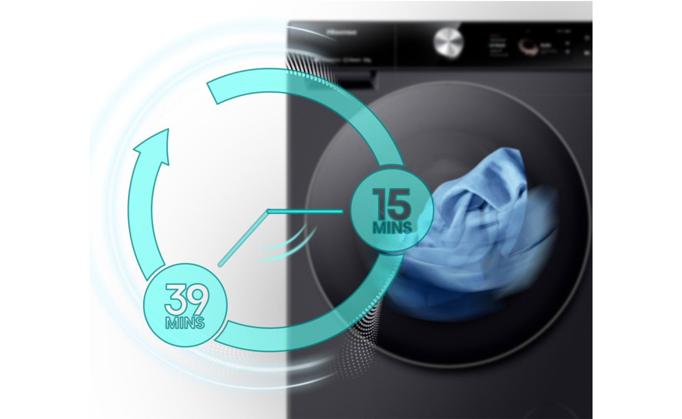 Hisense 12kg Series 9 Front Load Washing Machine (Charcoal Black) HWFS1214PB