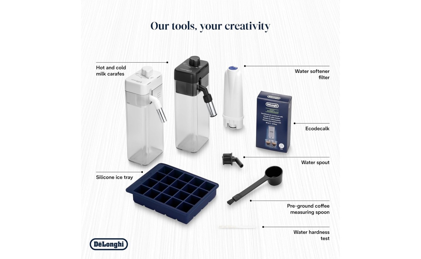 DeLonghi PrimaDonna Aromatic Fully Automatic Coffee Machine (Titanium) ECAM63075TM