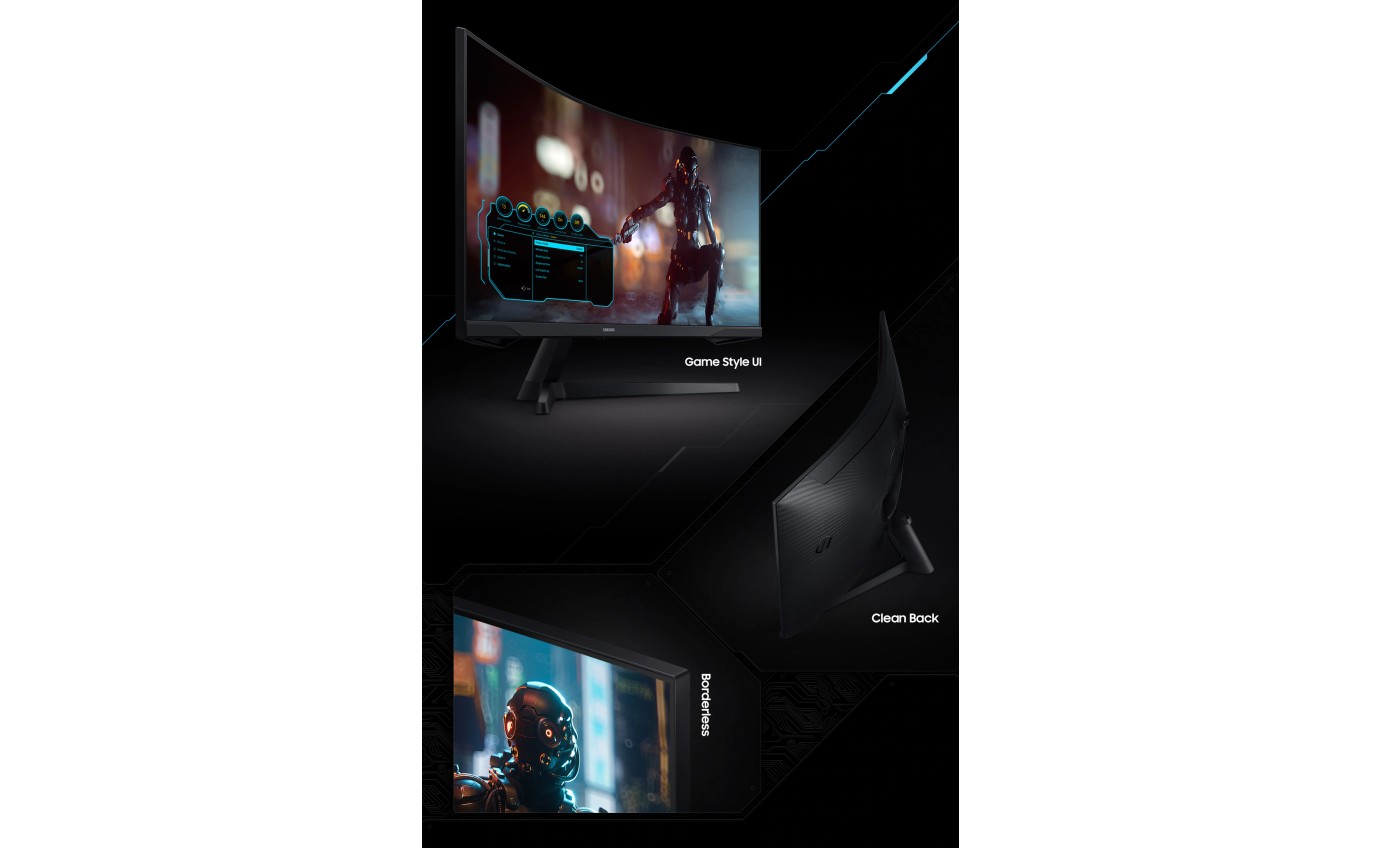 Samsung 34 inch Odyssey G55T Curved WQHD 165Hz Gaming Monitor LC34G55TWDEXXY