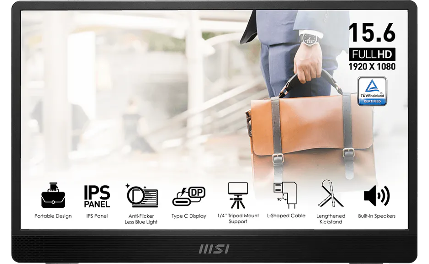 MSI 15.6 inch PRO MP161 E2 Full HD IPS Portable Monitor MP161E2