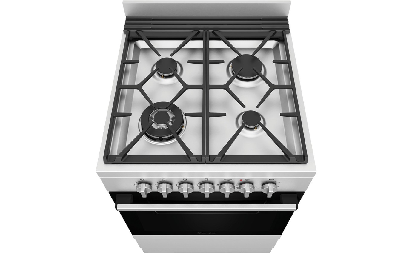 Westinghouse 60cm Dual Fuel Freestanding Cooker WFE614SC