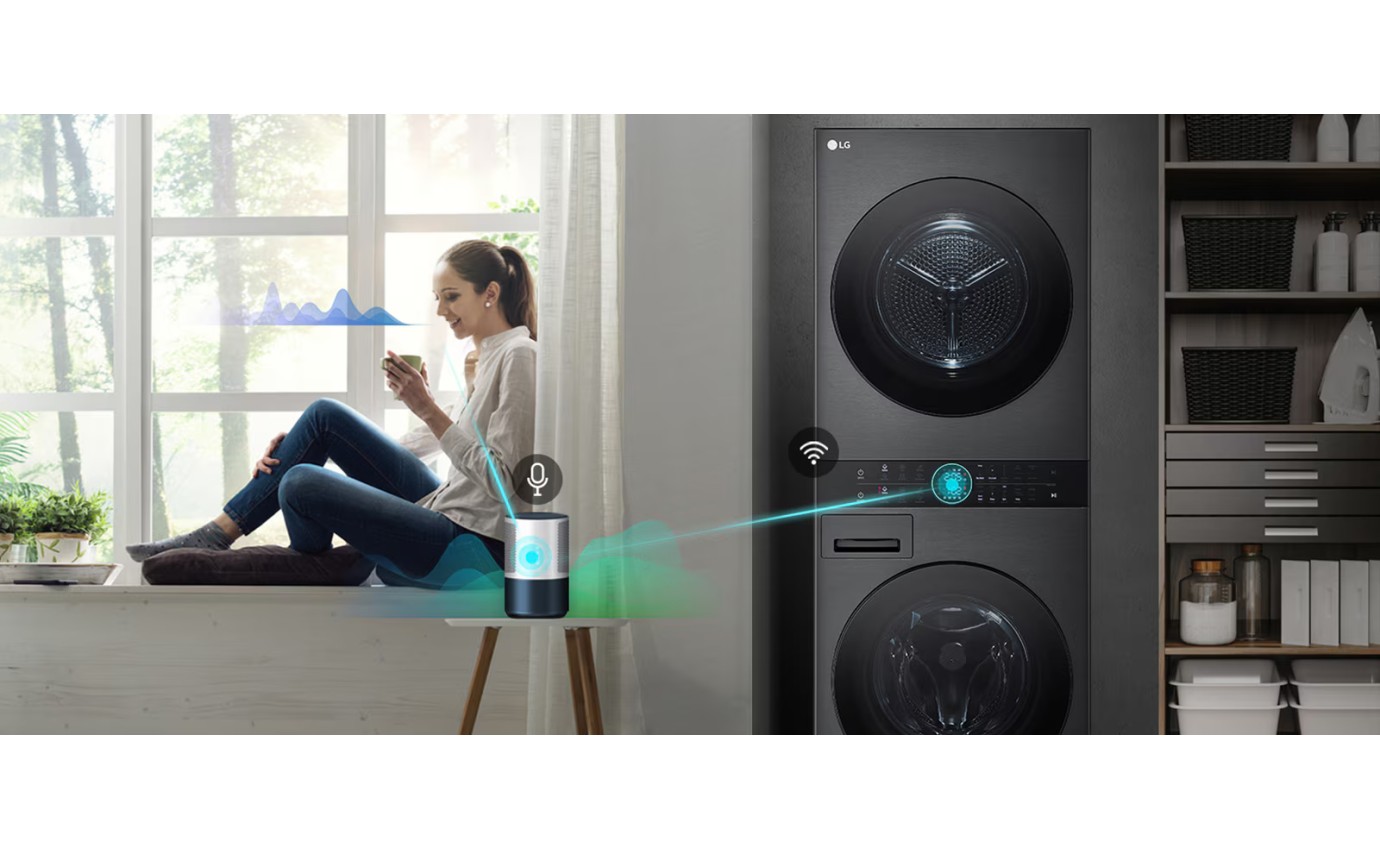 LG 12/10kg WashTower&trade; Stacked Washer Dryer (Black) WWT1210BX