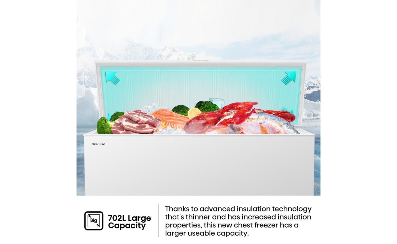 Hisense 702L Chest Freezer HRCF702
