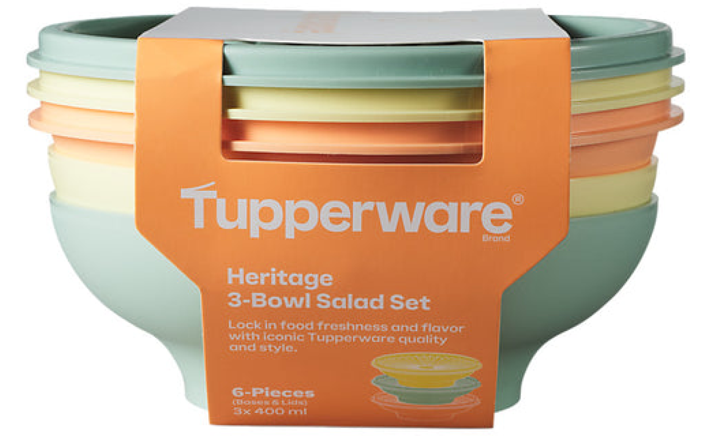 Tupperware Heritage Salad Bowl Set of 3 400ml TUPP0020