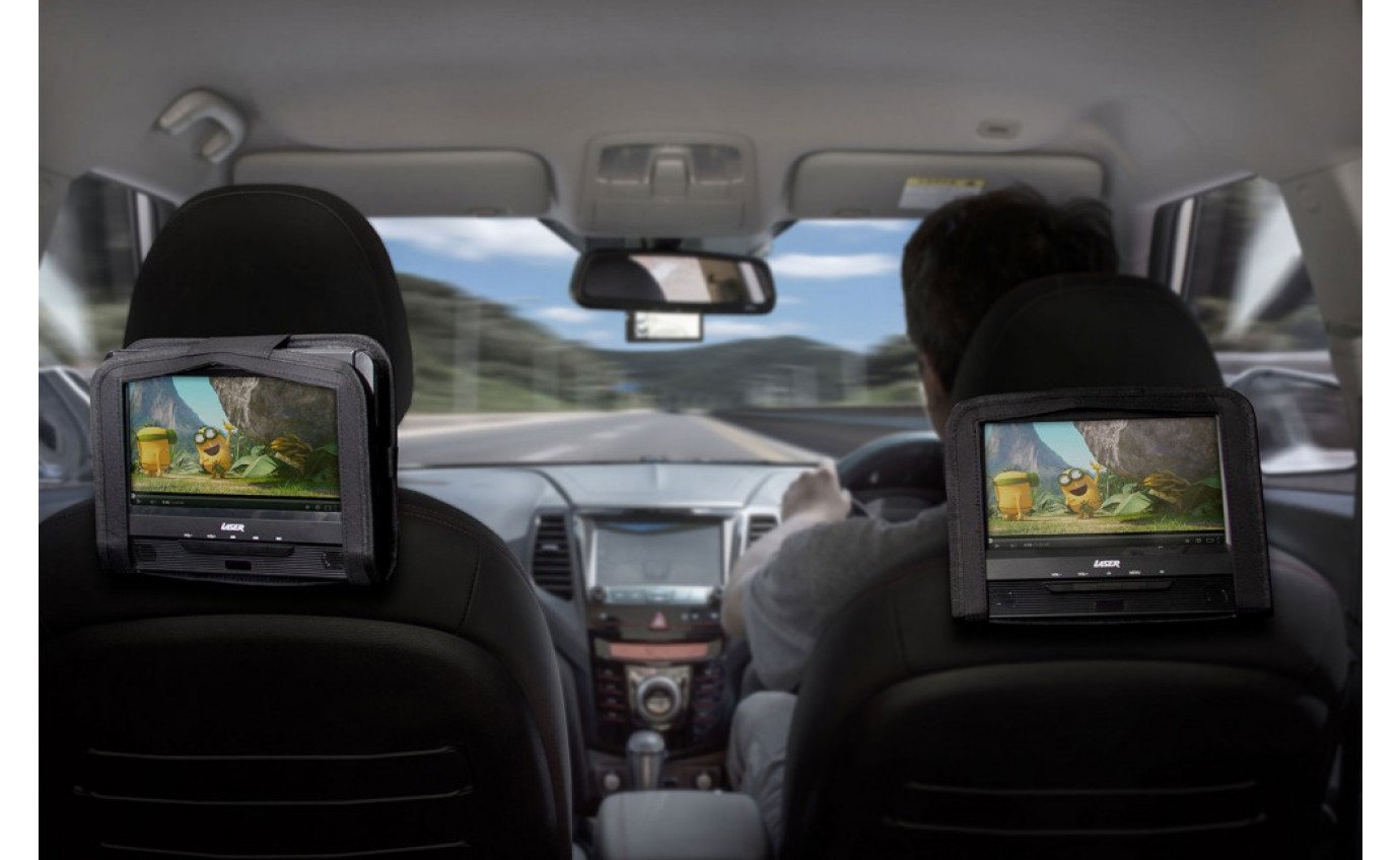 Laser 9 inch Dual Screen Car DVD Player DVDPT9DUALD