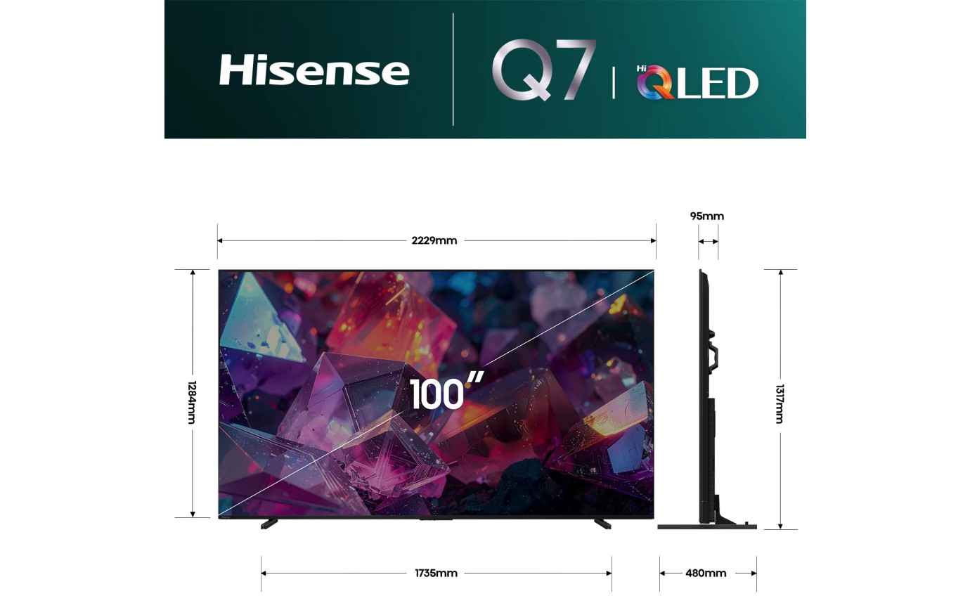 Hisense 100 inch Q7S Hi-QLED 4K Smart TV 100Q7SAU