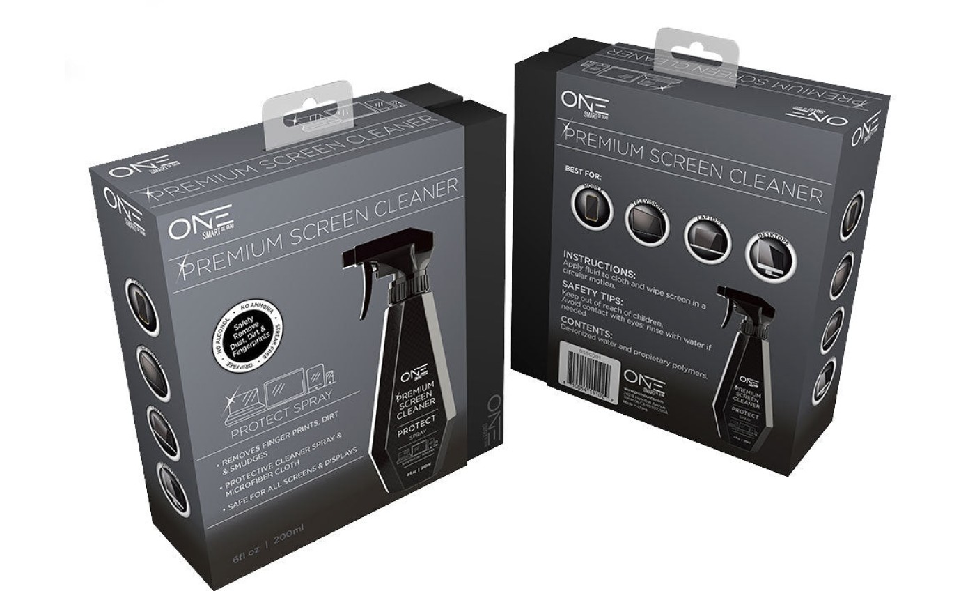 One Products 200ml Premium TV Screen Clean Spray Bottle & Cloth OSSC001