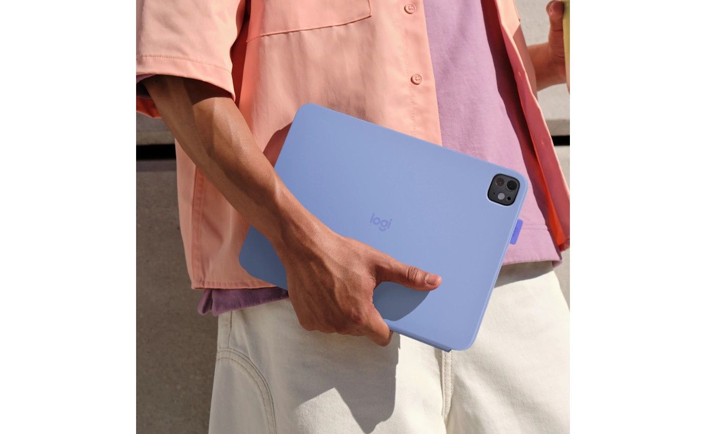 Logitech Flip Folio for iPad Pro 11 inch M4 & Air 11 inch M2/M3 & 5th Gen (Lilac) 920013843