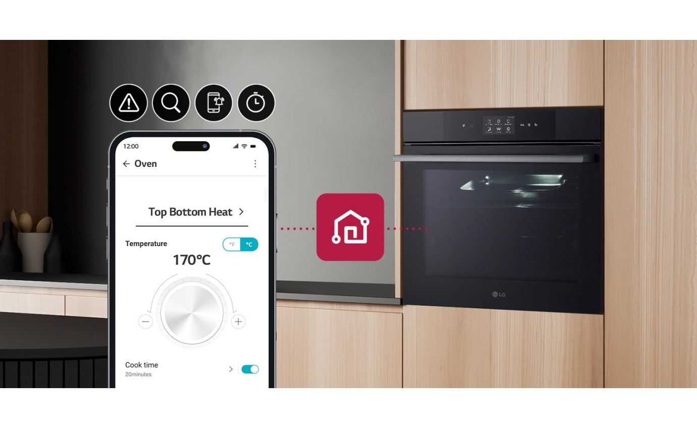 LG 76L InstaView Series 7 Pyrolytic Oven (Black Stainless Steel) BO607G1MB4