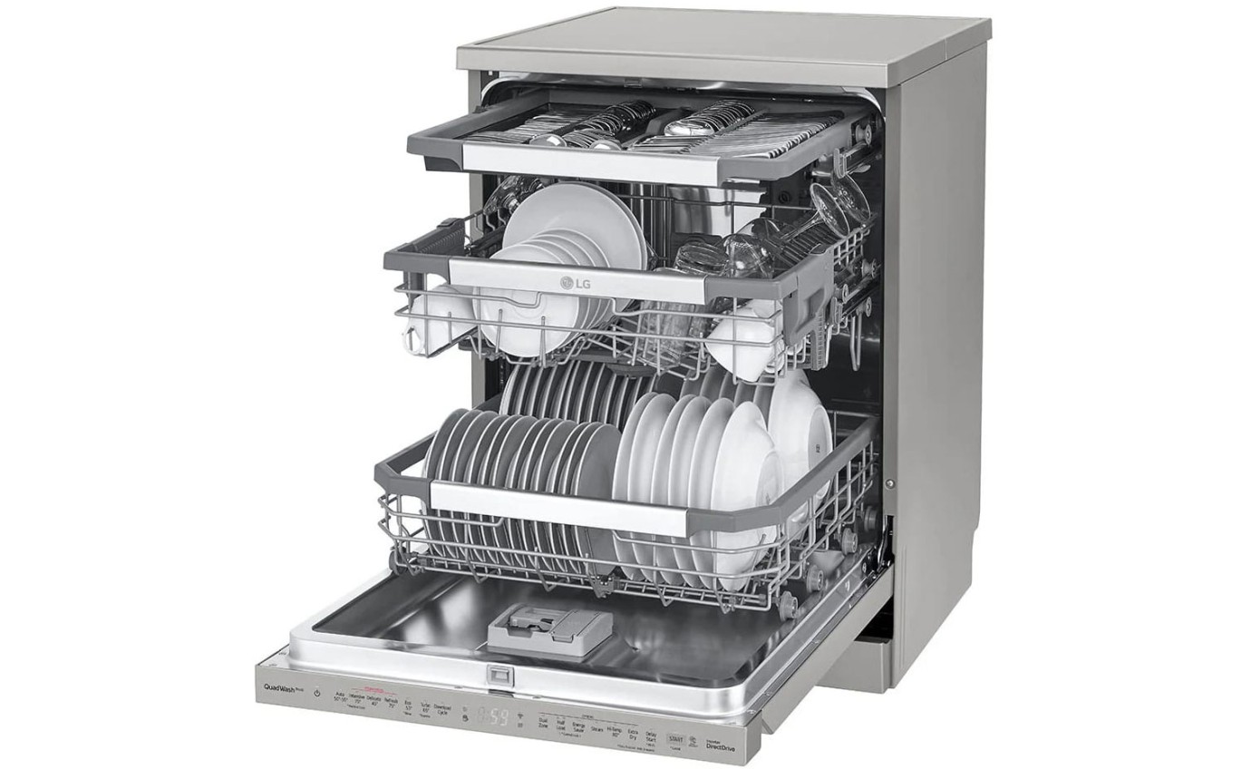 LG 60cm Freestanding Dishwasher (Platinum Steel) XD3A25PS