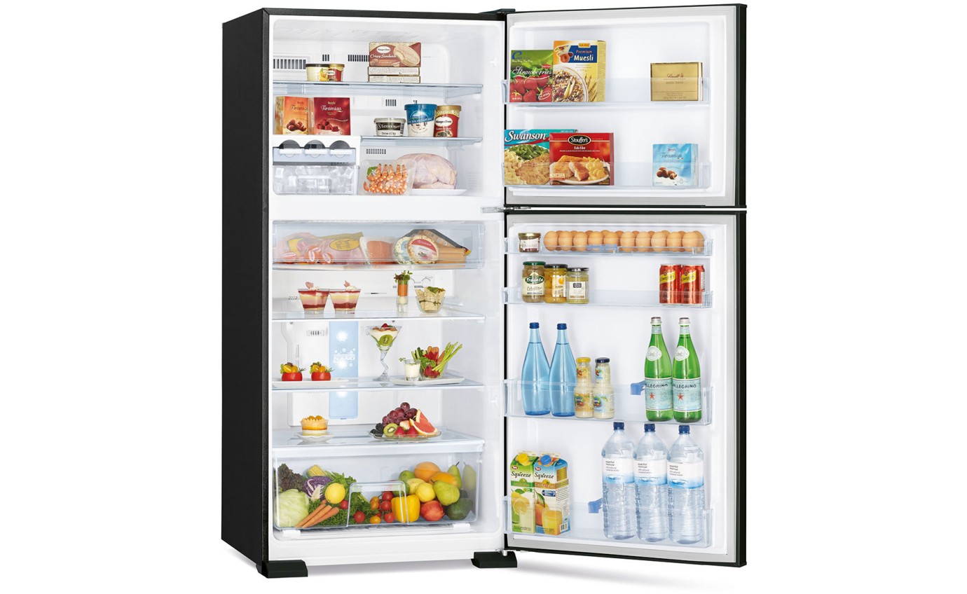 Mitsubishi 458L Top Mount Fridge (Shiny Black) MR458ERSBA