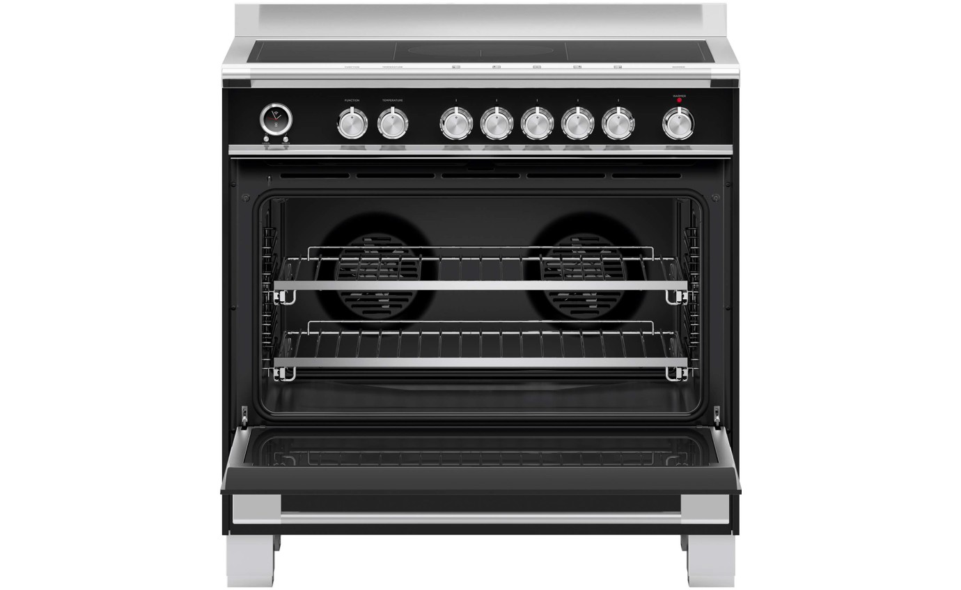 Fisher & Paykel 90cm Series 9 Classic 5 Zone Induction Pyrolytic Cooker, 2 SmartZones OR90SCI6B1