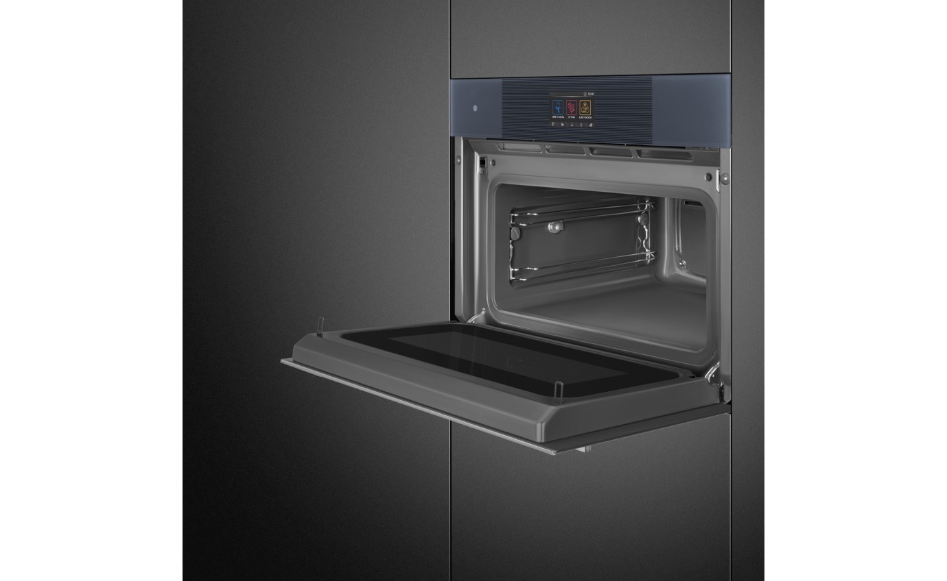 Smeg 45cm Linea Galileo Omnichef Oven with Vapour Clean - Neptune Grey SO4104APG