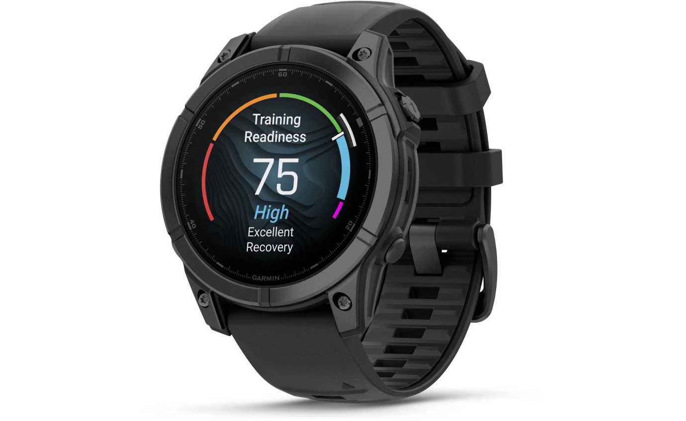 Garmin fenix&reg; E 47mm AMOLED (Slate Grey Steel with Black Silicone Band) 0100302501