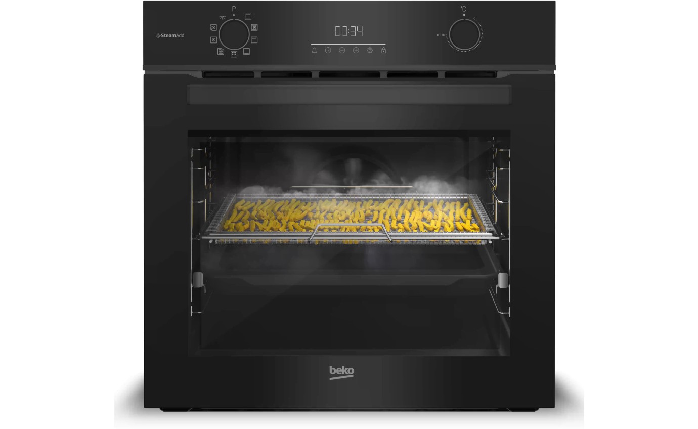 Beko 60cm Pyrolytic Built-in Oven with SteamAdd & Airfry BBO6851PDX
