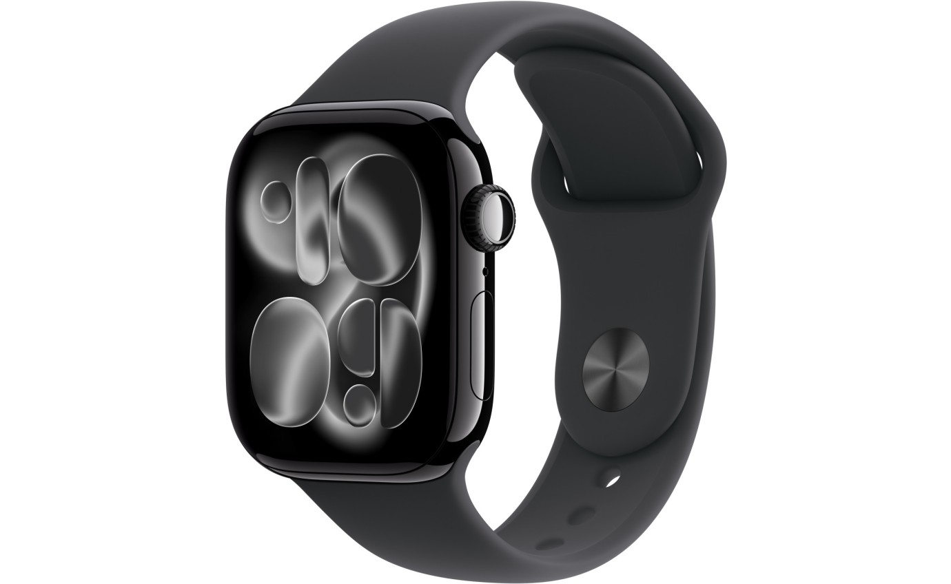 Apple Watch Series 11 GPS 42mm Jet Black Aluminium Case with Black Sport Band (S/M) MEQT4XA