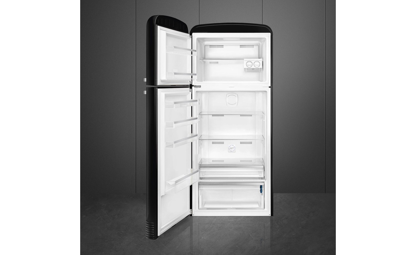 Smeg 524L 50s Style Retro Top Mount Fridge (Black) FAB50LBL5AU