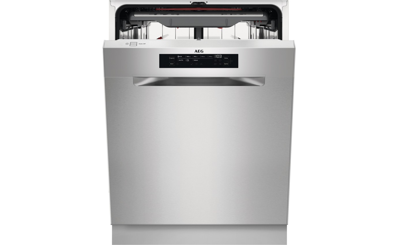 AEG 60cm Built-Under Dishwasher (Stainless Steel) FFE73600PM