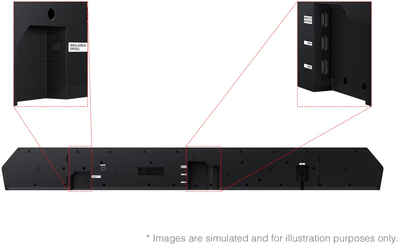 Samsung 11.1.4ch Q-Series Soundbar with Subwoofer & Rear Speakers HWQ990HXY