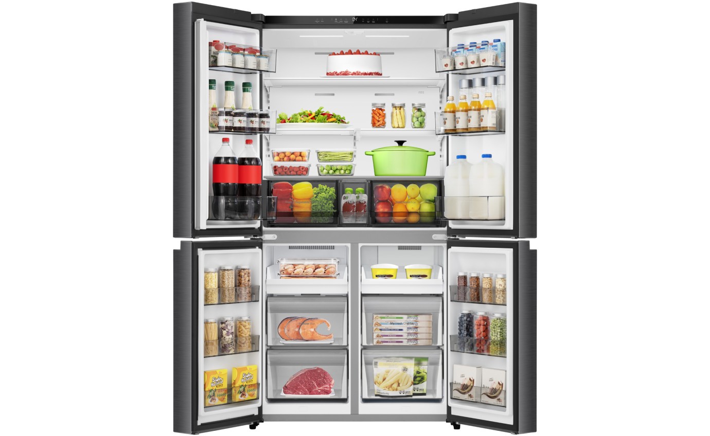 Hisense 647L PureFlex Quad Door Fridge (Dark Stainless Steel) HRCD640TB
