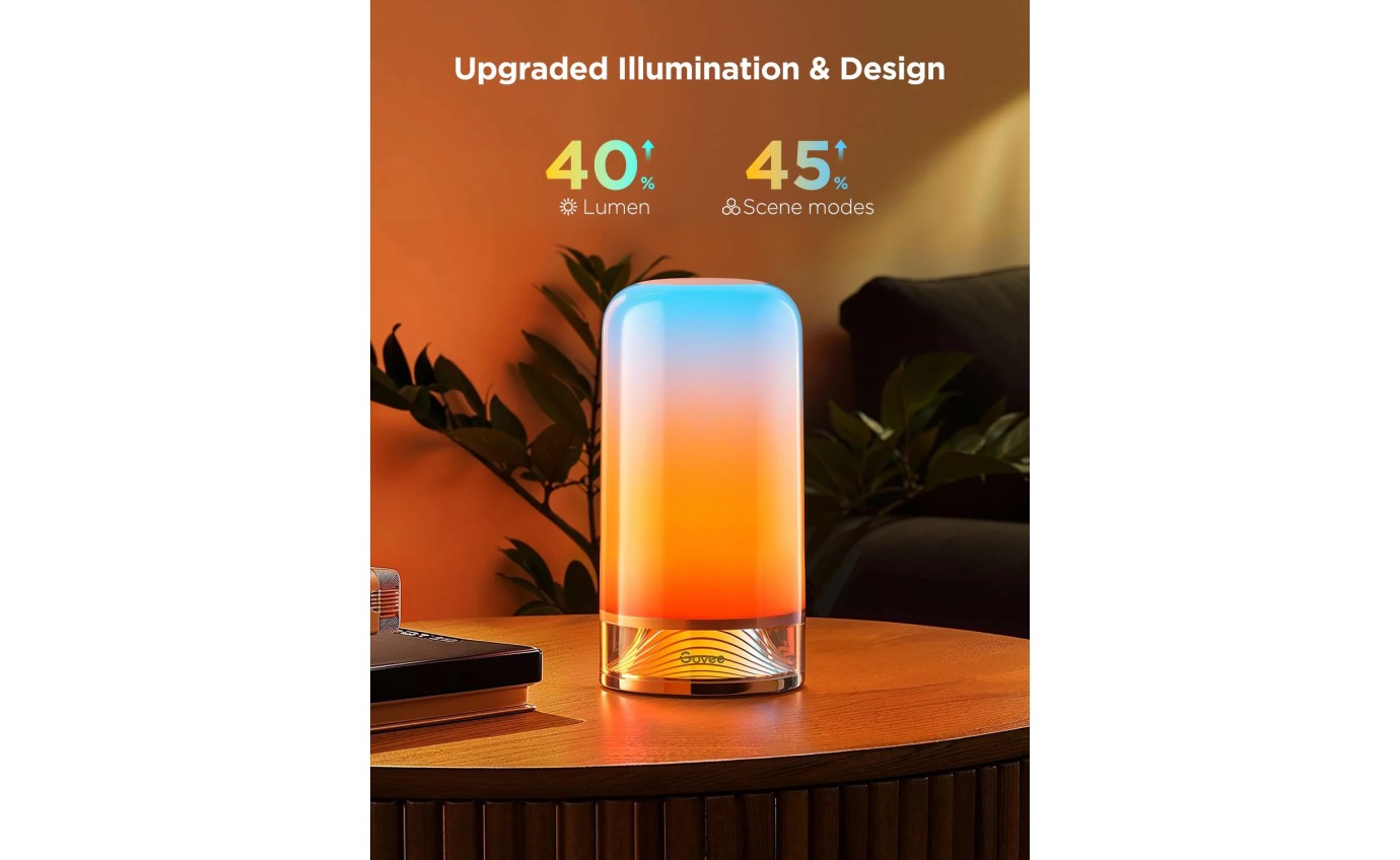 Govee Table Lamp 2 Smart RGBIC Wi-Fi & Matter-Enabled Bedside Lamp H6022ED1