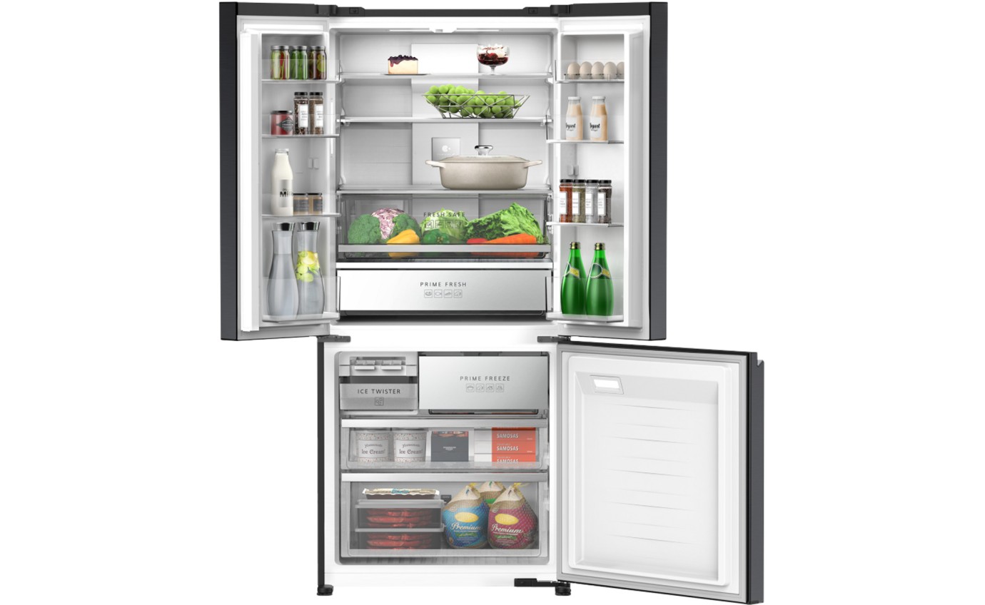 Panasonic 500L PRIME+ Edition French Door Fridge (Dark Stainless Steel) NRCW530HVKA