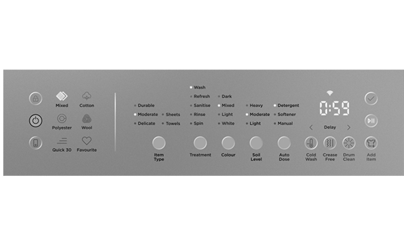 Fisher & Paykel 8kg Series 5 Contemporary Front Loader Washing Machine (White) WH8060J5