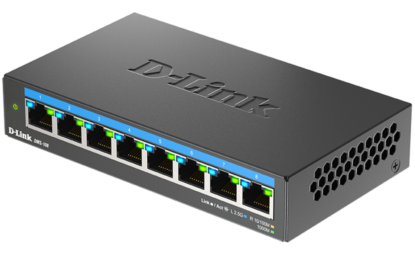 D-Link 8-Port Multi-Gigabit Desktop Switch (Metal Housing) DMS108