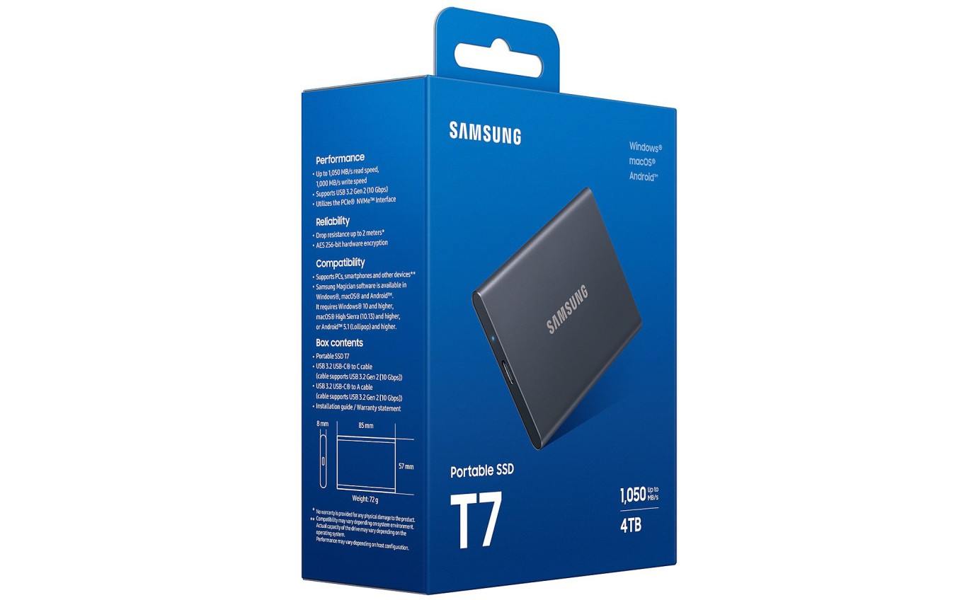Samsung Portable SSD T7 4TB (Grey) MUPC4T0TWW