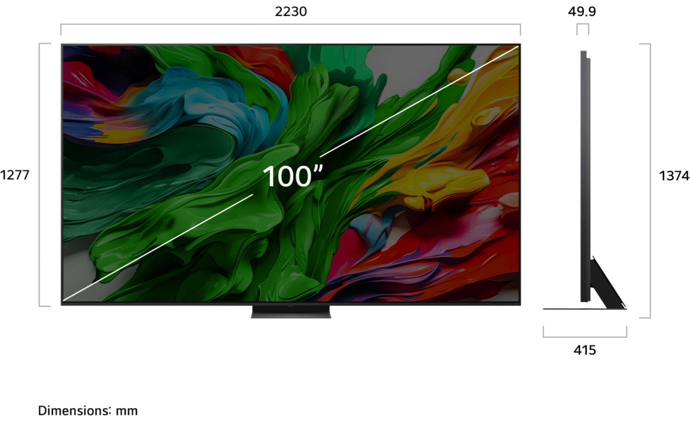 LG 100 inch QNED86A evo AI Mini LED UHD 4K Smart TV 100QNED86AS