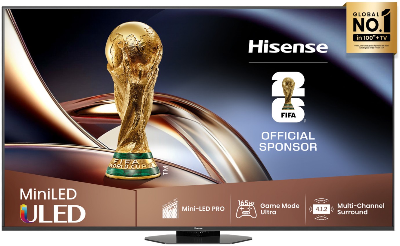 Hisense 75 inch U8QAU ULED Mini LED 4K 165Hz Smart TV 75U8QAU