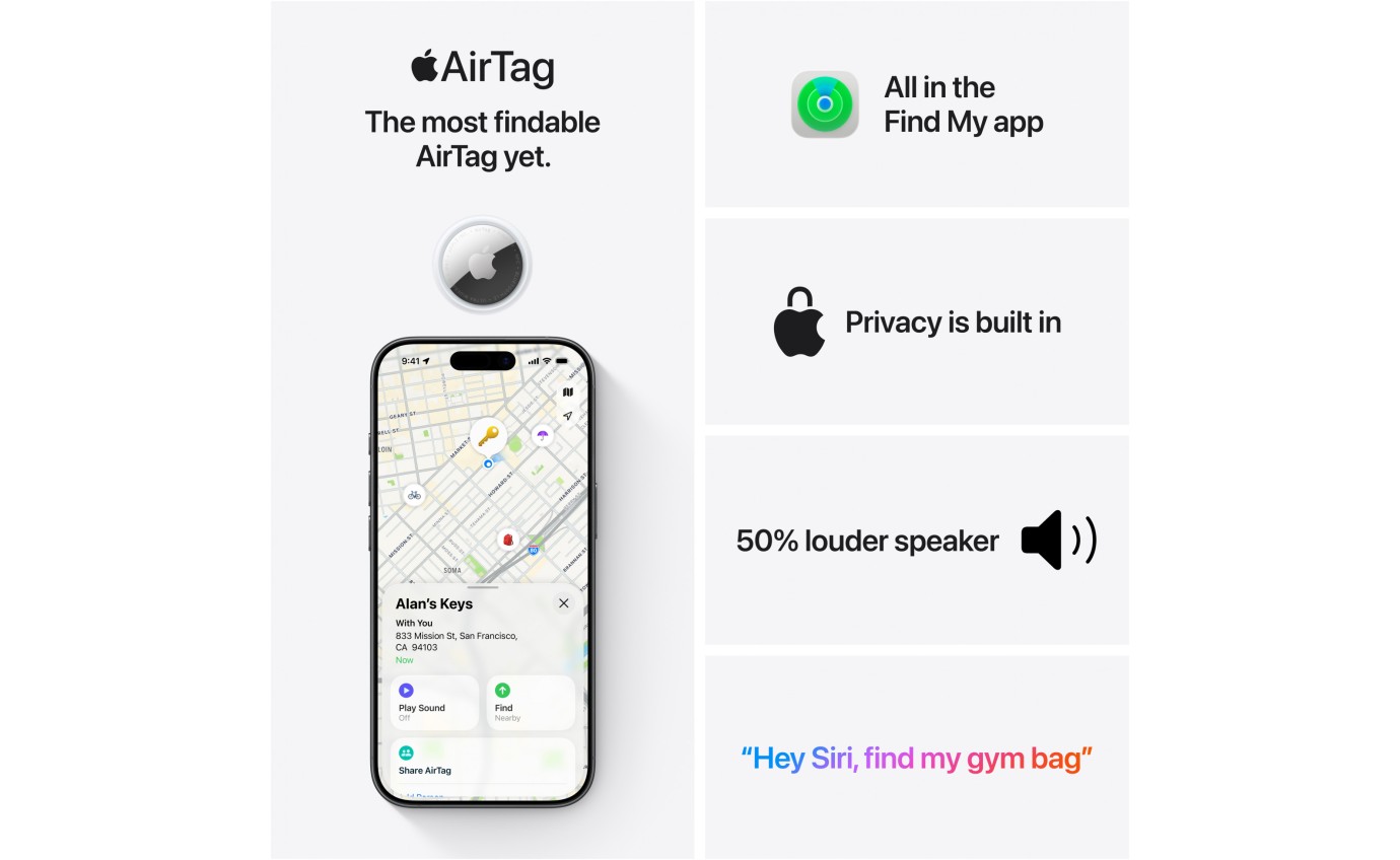 Apple AirTag 2nd Generation (1 Pack) MFE94XA
