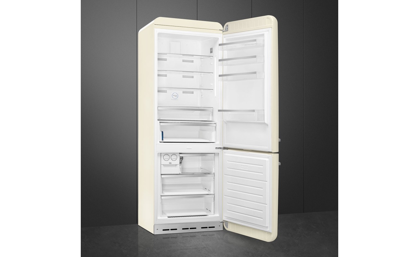Smeg 481L 50s Style Retro Bottom Mount Fridge (Cream) FAB38RCR5AU