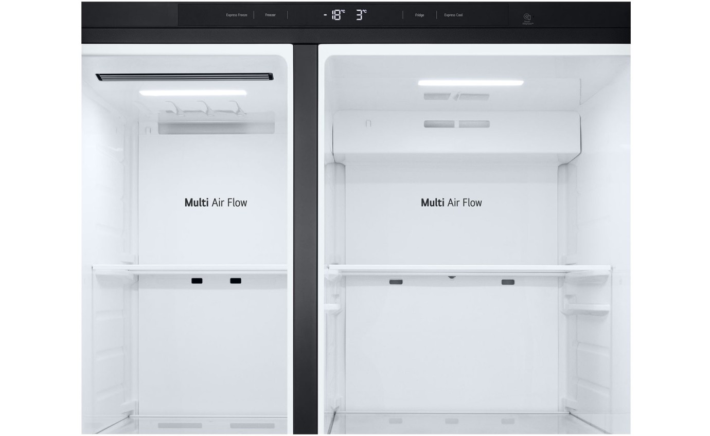LG 664L Side By Side Fridge (Matte Black) GSB599MBL