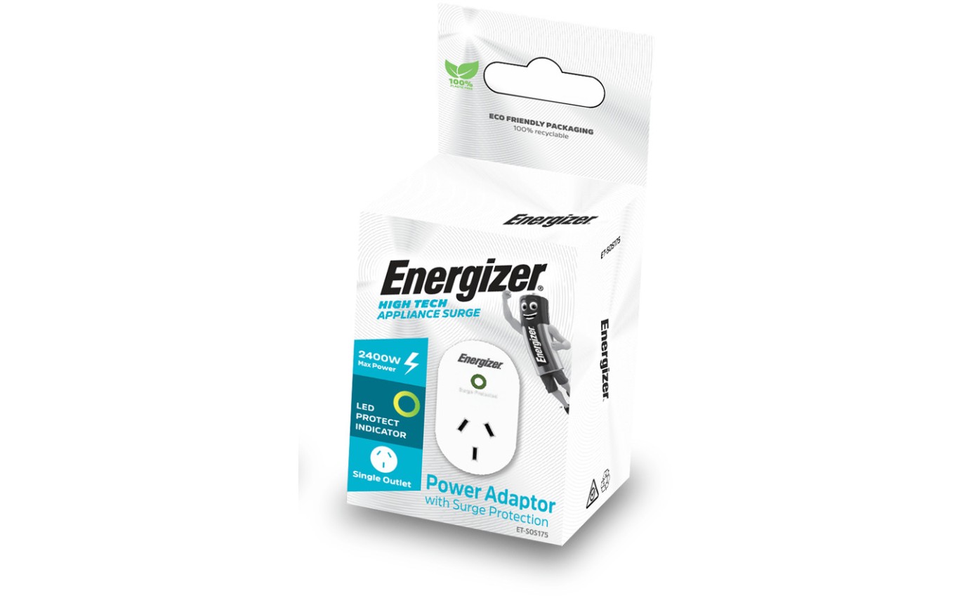 Energizer Power Adaptor with Surge Protection ETSOS175