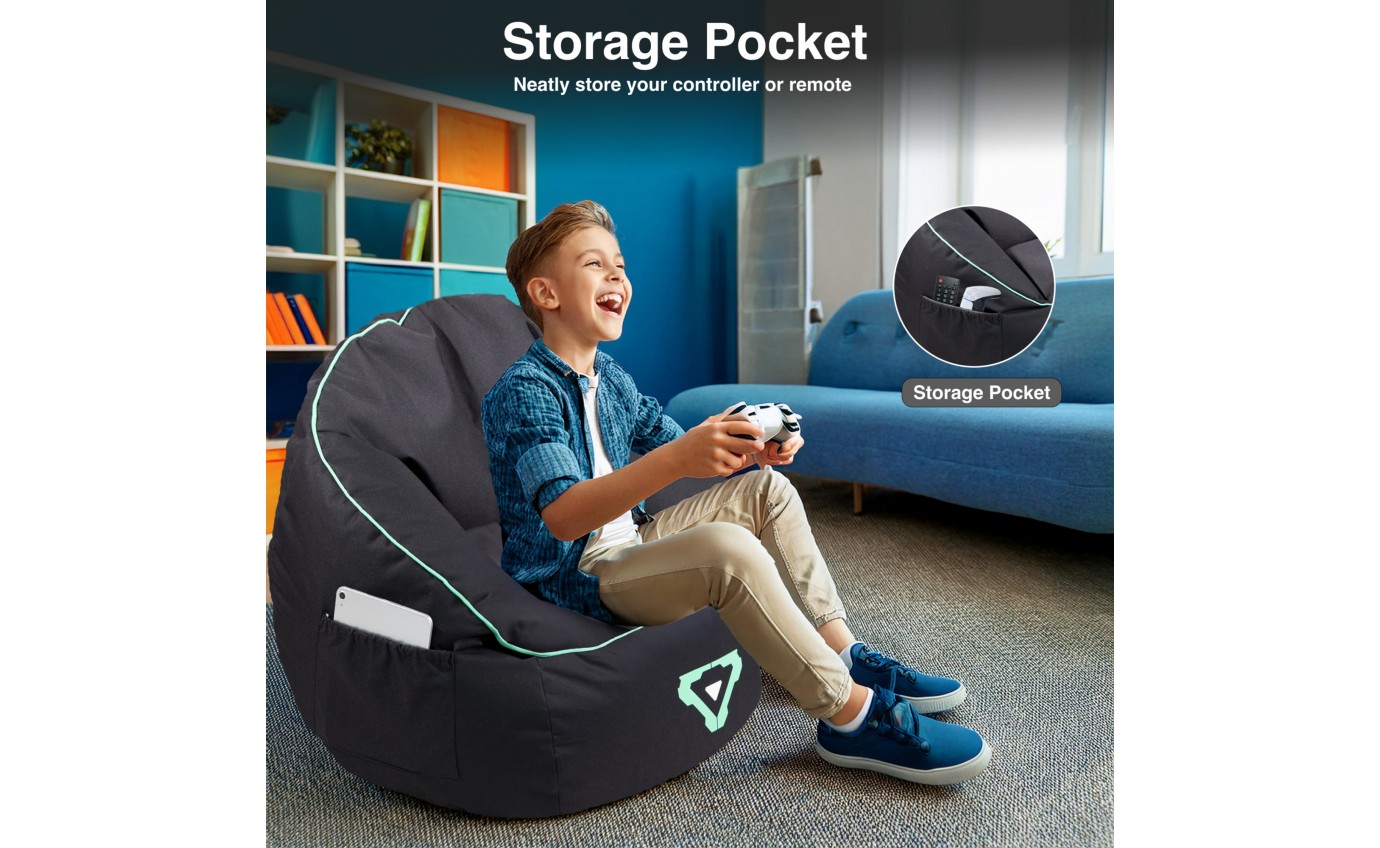 Laser Gaming Bean Bag with Headphone Strap & Side Pocket PCOTUBEB555