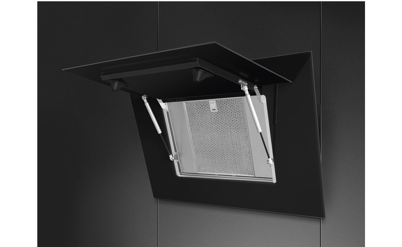 Smeg 90cm Linea Vertical Rangehood (Midnight Black) KV194B3