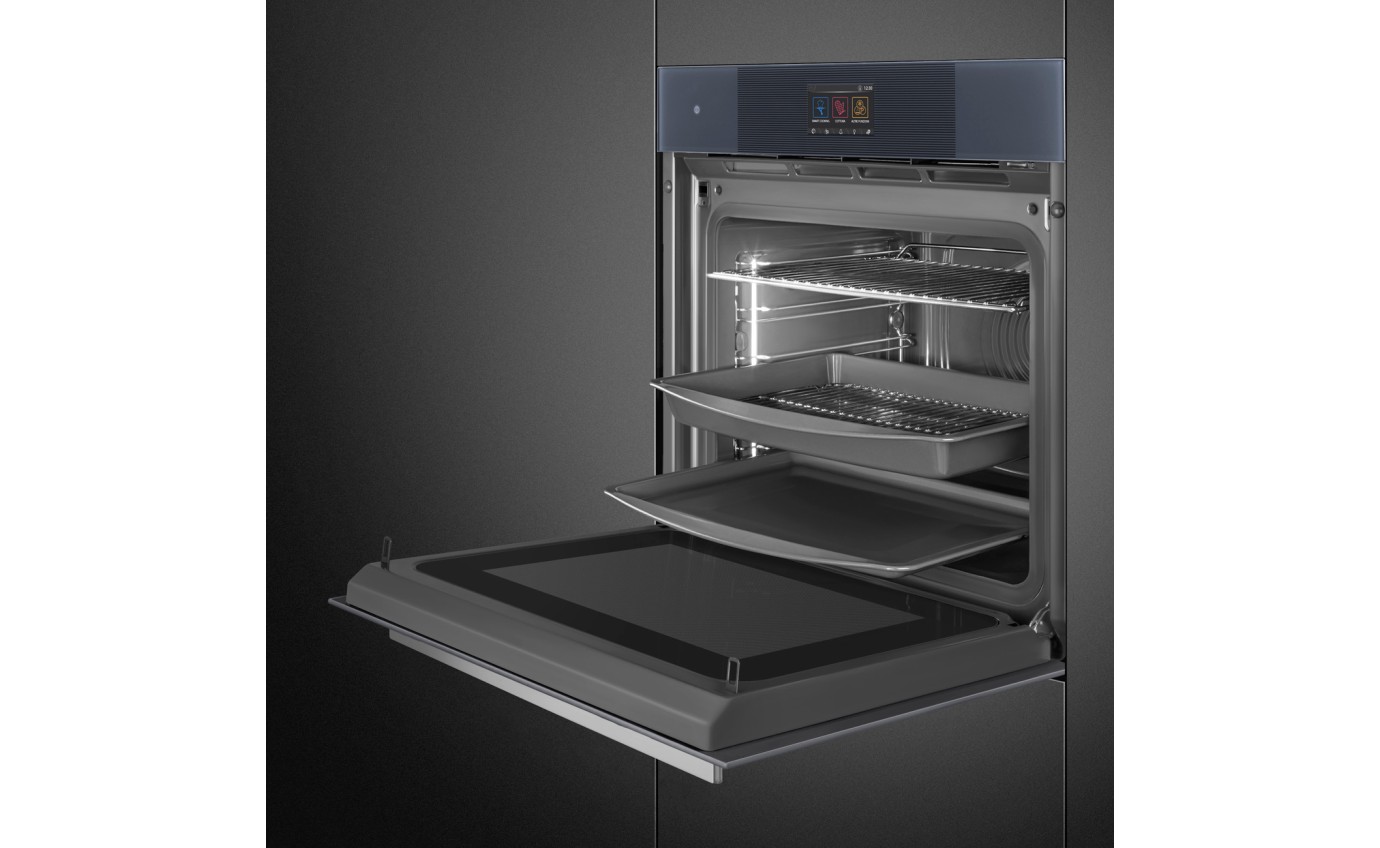 Smeg 60cm Linea Galileo Omnichef Oven with Vapour Clean - Neptune Grey SO6104APG