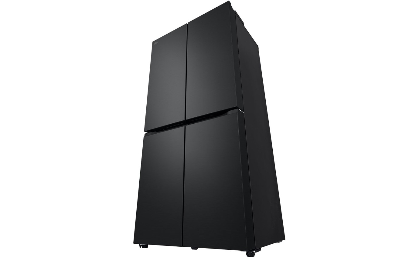 LG 530L Slim Quad Door Fridge (Matt Black) GFB505MBL