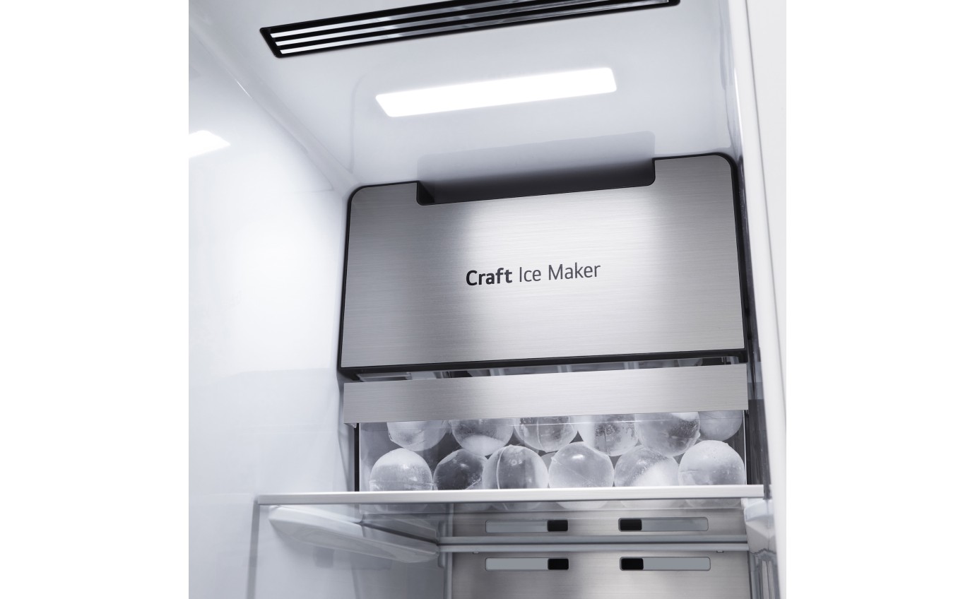 LG 635L InstaView Side By Side Fridge (Matte Black) GSV600MBLC