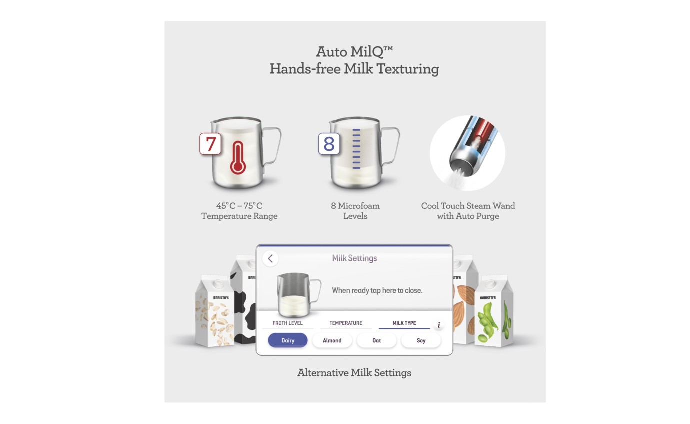 Breville the Barista Touch&trade; Impress Espresso Machine (Black Truffle) BES881BTR2