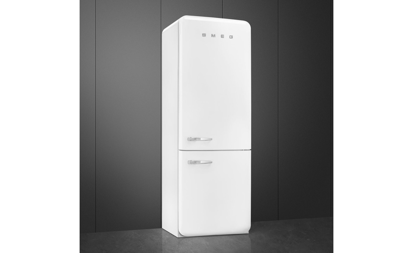 Smeg 481L 50s Style Retro Bottom Mount Fridge (White) FAB38RWH5AU