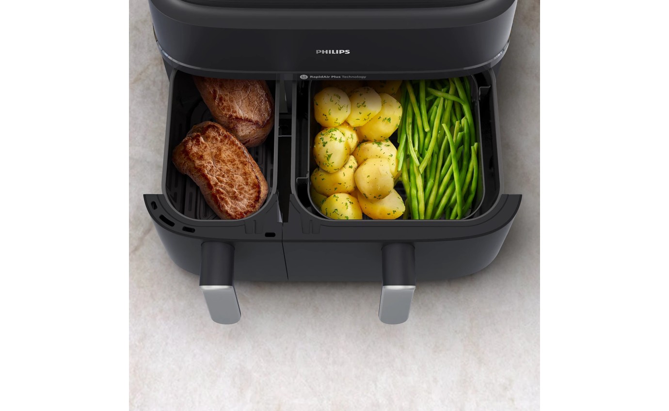 Philips 5000 Series Dual Basket Airfryer XXL (Black) NA55100