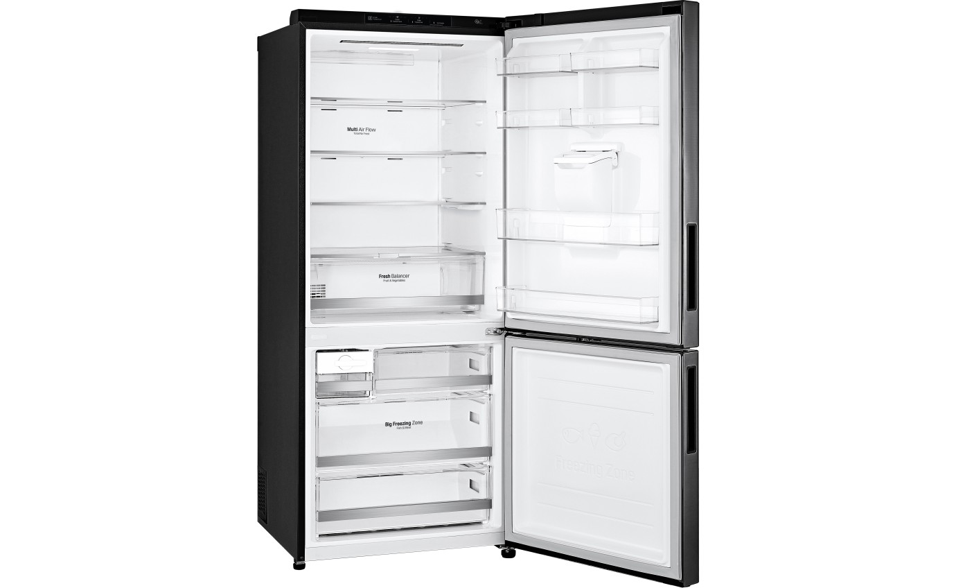 LG 420L Bottom Mount Fridge (Matte Black) GBW455MBL