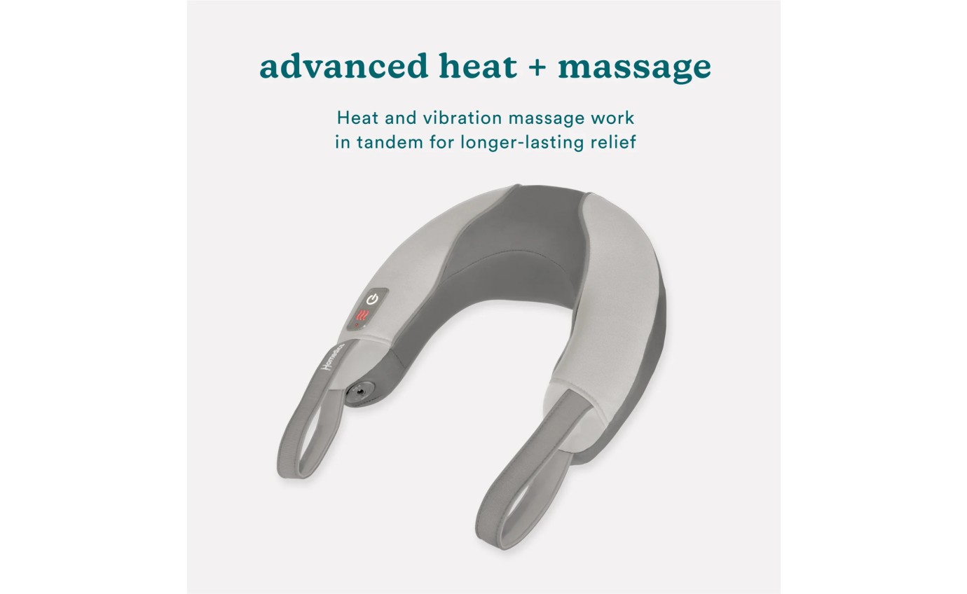 Homedics Vibration Neck Massager with Heat (Grey) NMSQ217HGYAU