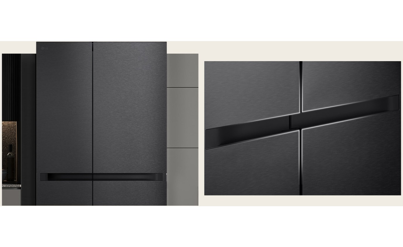 LG 664L Side By Side Fridge (Matte Black) GSB599MBL