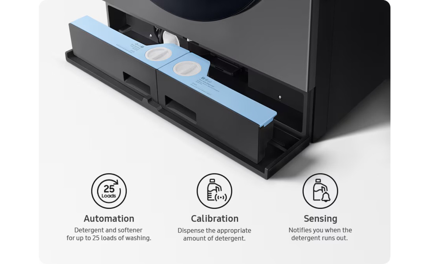 Samsung 18.5kg/10kg BESPOKE AI Washer Heat Pump Combo WD18DB8995BZ