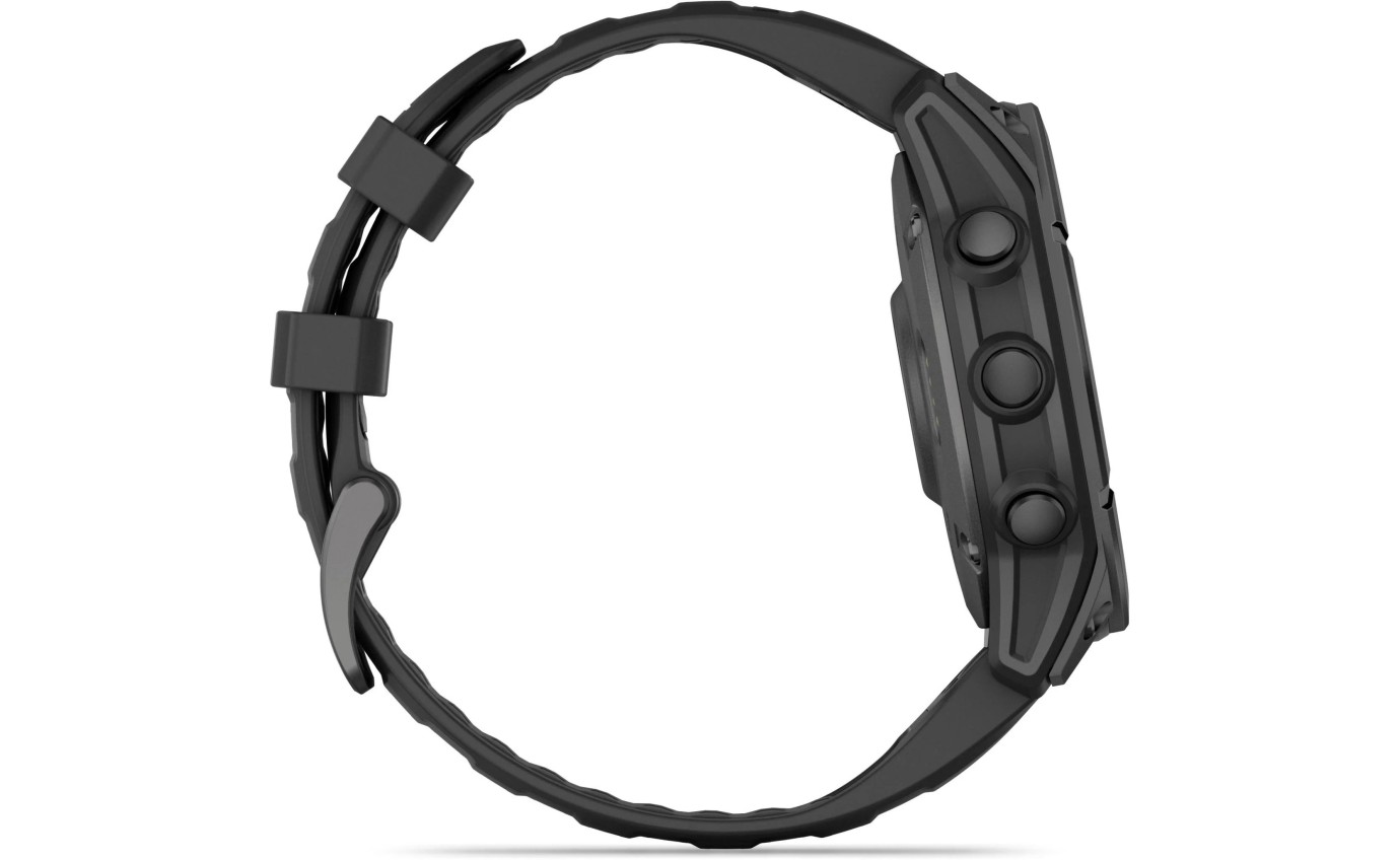 Garmin fenix&reg; E 47mm AMOLED (Slate Grey Steel with Black Silicone Band) 0100302501