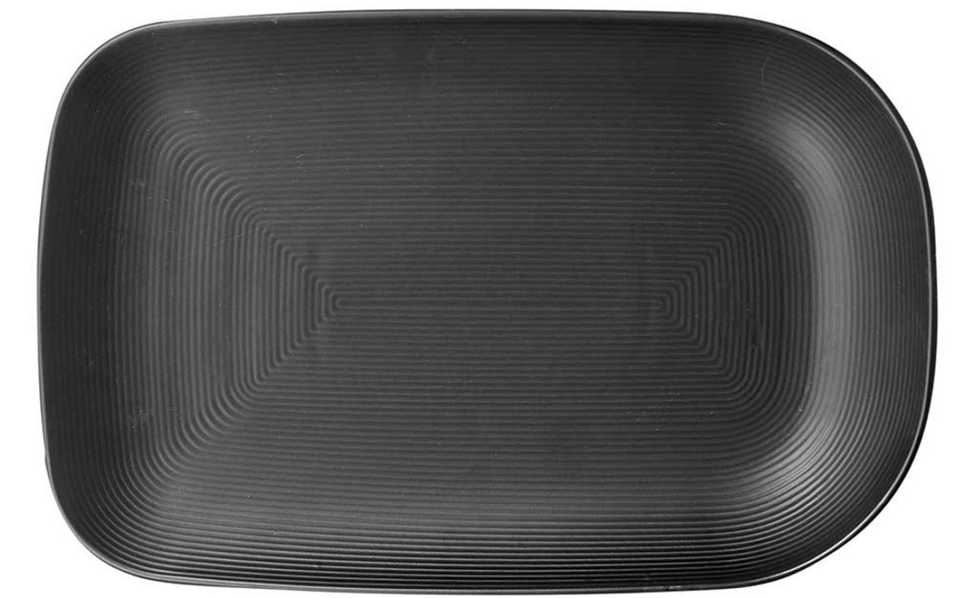 Ladelle Linear Texture Platter Black 62840