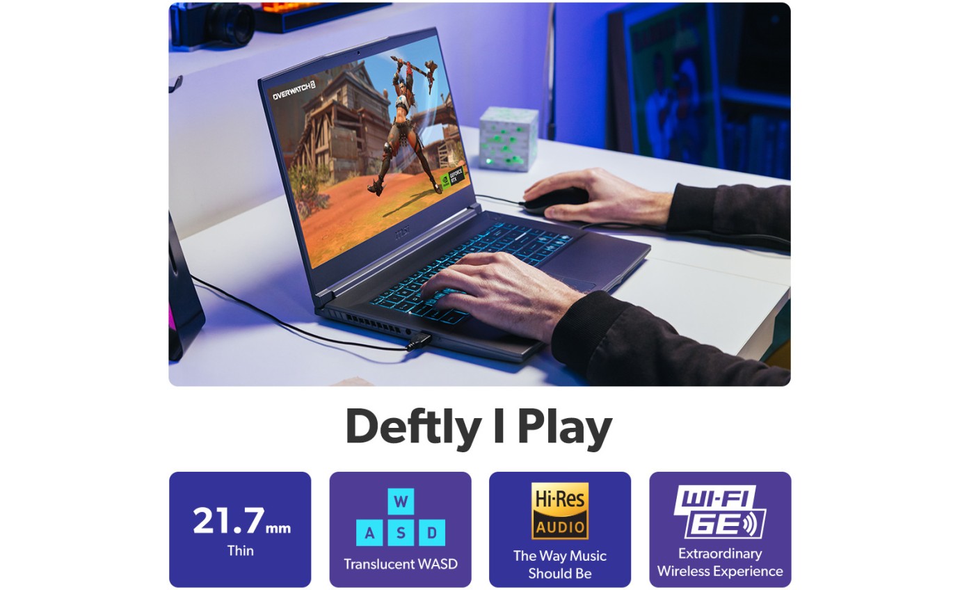 MSI 15 inch Thin Gaming Laptop i5-13420H RTX 3050 16GB RAM 512GB W11H B13UC2443AU